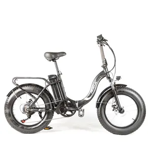 Bicicleta eléctrica plegable, e-bike con neumático ancho, almacén de EE. UU.