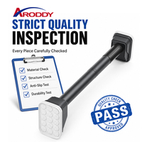 ARODDY, exportateur depuis 13 ans, tringle à rideau à ressort robuste de 32 mm, anti-rouille, métallique, 0,7-1,2 m, compatible avec les murs, micro-réglable