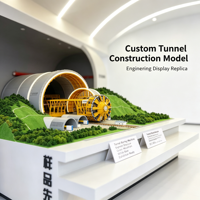 Maquette d'ingénierie de construction de tunnels sur mesure avec machine de forage et structure segmentaire