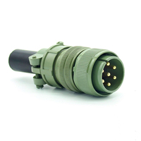 MS3102 MS3106 24-10 Connecteur circulaire 7 broches, MIL-DTL-5015, à souder, couplage fileté, connecteur mâle femelle haute puissance 50A 7 broches