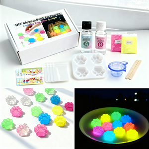Kit de démarrage TIMESRUI en silicone liquide souple, moule patte de chat lumineux, jouet ASMR non toxique, Taba Squishy pour le travail du bois et la construction - Product Image 1