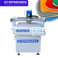 Machine de découpe à couteau oscillant tangentiel CNC automatique StepMores 6090 à moteur pour tissu, cuir et papier