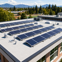 Support de panneau solaire plat en aluminium anodisé 6005-T5+ SUS304 pour toit en béton, installation rapide, garantie 15 ans, résistant au vent de 60 m/s, vente en gros