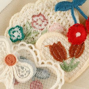 ผ้าลูกไม้ลายดอกทิวลิปเชอร์รี่แบบ DIY ปักลายดอกไม้ ผ้าปะลายดอกไม้แบบใหม่ - Product Image 2