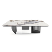 Table basse de luxe tabouret en pierre de marbre blanc naturel Table d'appoint de style moderne ensemble pour salon entrée meubles de maison