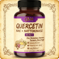 Capsules de complexe de nattokinase OEM avec vitamine D3, niacine, vitamine K2, zinc, CoQ10, quercétine, complément alimentaire pour la santé cardiaque