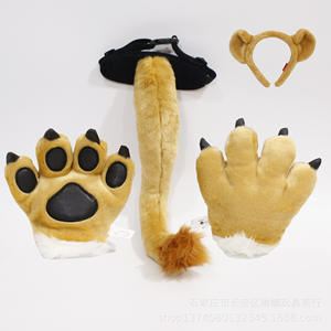 Zoo Tigre <span class=keywords><strong>cola</strong></span> felpa pata dinosaurio leopardo muñeca León <span class=keywords><strong>ciervo</strong></span> juguete para Niños Accesorios <span class=keywords><strong>de</strong></span> rendimiento - Product Image 3