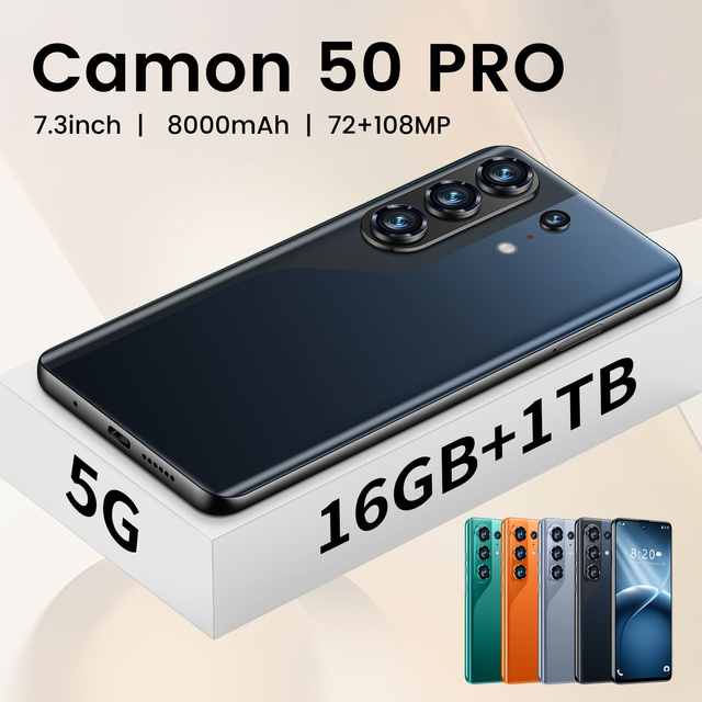 Professional Camera Smartphone Camon 50 Pro 5G 108MP Rear 72MP Front Snapdragon 8 Gen 3 16GB 1TB 8000mAh Android 15 Phone