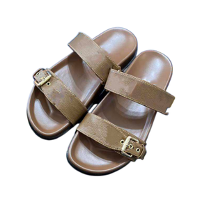 Pantuflas de Alta Calidad para Hombre, Pantuflas de Playa de Lujo, Pantuflas Planas para Exteriores, Sandalias con Estampado de Diseñador para Mujer, Zapatos Casuales para Caminar - Product Image 4