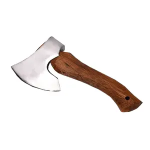 Viking Axe pisau dapur pemotong Pizza dan berkemah tangan berburu baja Damaskus buatan tangan luar ruangan baja karbon tinggi 45