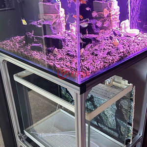 Réservoir de 1000 gallons <span class=keywords><strong>aquarium</strong></span> professionnel en verre personnalisable noir argent cadre acrylique aquariums et accessoires - Product Image 3