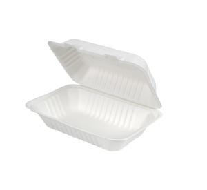 กล่องใส่อาหารแบบใช้แล้วทิ้งทำจากชานอ้อย ขนาด 9x6 นิ้ว เป็นมิตรกับสิ่งแวดล้อม ย่อยสลายได้ทางชีวภาพ สำหรับบรรจุภัณฑ์อาหาร - Product Image 2