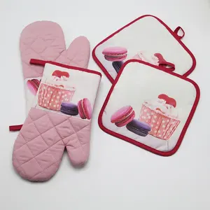 Cooking Cotton Cute Sublimation Mitten Custom Printed Oven Mitt