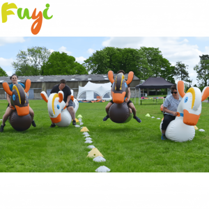 Saut Derby gonflable équitation course jouets à vendre Hopper animaux licorne course avec couverture enfants - Product Image 5