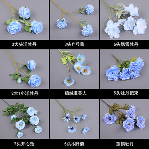 Bleu Simulation Fleur Romantique Style Européen Personnalisé Salle De Mariage De Mariage Hôtel Plafond Décoration Fleur - Product Image 3