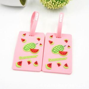 Custom Travel Luggage Tag Silicone and Baggage Identification <b>Labels</b> ID Silicone Tag for Bag Suitcase <b>Name</b> Sticker - Product Image 2