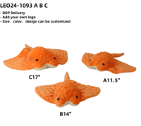 2025 nouveau personnalisé enfants jouet en peluche gros poisson farci triangulaire chauve-souris poisson Manta Ray PP coton remplissage Offre Spéciale Juguetes Para Los Ninos