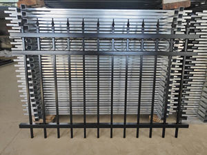 Panel pagar taman besi industri rel luar ruang Panel pagar pemetik baja galvanis pagar rumah pagar aluminium - Product Image 3