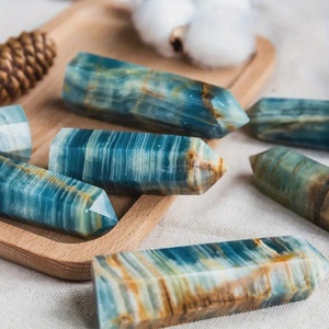 Torre de Ónix Azul de Cristal Natural al por Mayor, Artesanía Tallada Ecológica, Piedra Preciosa de Feng Shui para Regalo de Habitación - Product Image 4