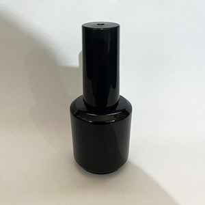 Botella de Vidrio de Lujo para Esmalte de <span class=keywords><strong>Uñas</strong></span> Vacía de 15 ml, Botella de Vidrio Negra para Aceite de Cutícula, Botella de Vidrio Transparente para Esmalte de <span class=keywords><strong>Uñas</strong></span> con Pincel de Abanico Redondo - Product Image 3