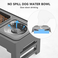 Nouveau Support de Gamelles Surélevées pour Chiens en Acier Inoxydable de Luxe Personnalisé 2025 – Automatique, Étanche, Anti-Déversement et Anti-Glouton