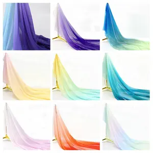 Premium Polyester Soft Ombre Silk Chiffon Fabric Rainbow Digital Print Fabric Gradient