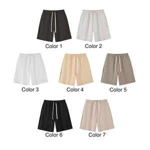 Wholesale <b>High</b> Quality Eco-Friendly Men's 100% Cotton Heavyweight Casual Streetwear Shorts Custom Logo Windproof Breathable - Product Image 4