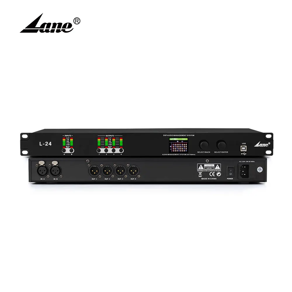 BAE-L24 New Product Professional Usb Interface 2 In 4 Out Digital Audio Processor For Computers