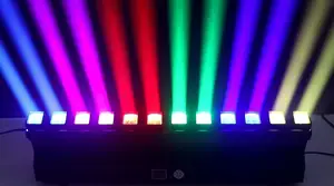 12pçs rgbw 4 em 1 40w feixe de movimento cabeça discoteca luz palco vintage