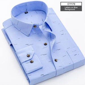 <span class=keywords><strong>Camicia</strong></span> Casual elegante e stampata da <span class=keywords><strong>uomo</strong></span> <span class=keywords><strong>a</strong></span> maniche lunghe per abbigliamento formale quotidiano, Slim Fit all'ingrosso - Product Image 5