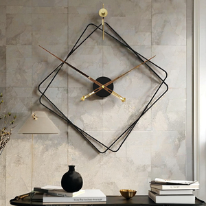 Reloj de pared de salón Escandinavo Metal Entrada Fondo Decoración de pared Estilo <span class=keywords><strong>español</strong></span> Reloj de pared de hierro simple - Product Image 4