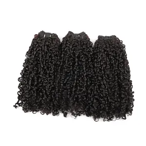 13A Healthy soft pixie curly Hair Bundles Raw Indian hair weaving virgin cuticle aligned human hair