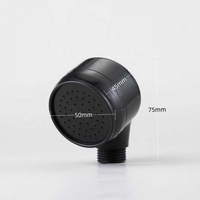 Ensemble de douche noir avec pommeau de douche et interrupteur d'arrêt d'eau à une touche