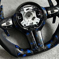 Volant en fibre de carbone forgé bleu personnalisé de haute qualité pour BMW F30 F10 F20 F80 F82 E92 E90 M3 M5
