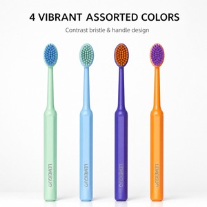 Brosse à dents manuelle à poils souples, manche colonne romaine, emballée individuellement, couleurs assorties pour adultes, soins dentaires hôteliers, vente en gros - Product Image 2
