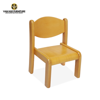 Chaise pour enfants en bois de hêtre naturel Vanhue, style Montessori, pour la maison, la salle de classe, la salle d'étude, meubles durables pour enfants, trois tailles