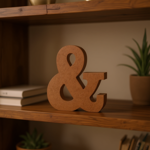 Insegna da Parete Decorativa in Legno con Lettera Ampersand di Ilan, 15 Cm - Product Image 3