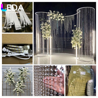 Arche de mariage personnalisée lisse et unique, support métallique pour toile de fond et éclairage, idéal pour la décoration