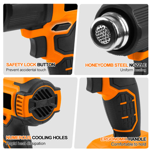 Fabricant de pistolets thermiques OEM, machine à air chaud sans fil 20V, alimentée par batterie, pour application de rétrécissement industrielle, alimentée par batterie et sans fil - Product Image 4
