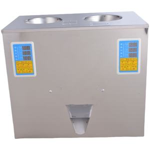 Dispensador de Alta Precisión de Acero Inoxidable con 2 Cabezales Giratorios para Rellenar Bolsas de 100g con Uvas, Nueces, Bayas de Goji, Especias, Polvo, Harina, Café y Té - Product Image 1