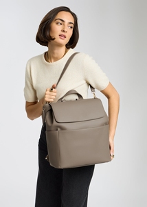 Zaino Fasciatoio in Pelle Vegana Premium con Tasca per Laptop da 13 Pollici e Tasca Termica per Biberon, Borsa da Viaggio per Neonati per Mamme OEM - Product Image 2