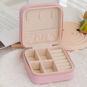Compact Portable Jewelry <b>Storage</b> <b>Box</b> for Rings & Earrings <b>Mini</b> Travel Organizer with Gift Packaging Design - Product Image 3