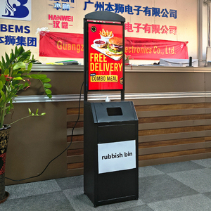 Poubelle BEMS avec écran LCD, TV Android, publicité numérique, menu numérique, panneau d'affichage mural, stand d'exposition - Product Image 2