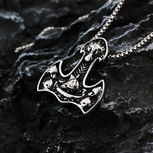 Yunnique – collier avec pendentif marteau de Thor pour hommes, en acier inoxydable, style nordique, vintage, charme runique viking, bijoux cadeau - Product Image 4