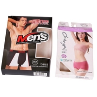 Caja de Embalaje de Cartón para Ropa Interior con Logotipo Personalizado y Ventanas para Exhibición de Ropa Interior, Calzoncillos Boxer para Hombre, Calzoncillos y Boxer para Hombre