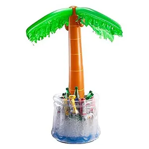 Factory Inflatable Palm Tree Cooler, 60" Blow Up Ice Bucket for Tropical Party Decorations Hawaiian Party Supplies