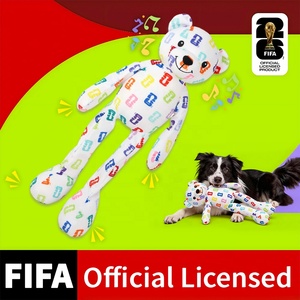 Juguete Oficial de la Copa <span class=keywords><strong>Mundial</strong></span> FIFA 2026, Oso de Peluche Grande y Acogedor de 50 cm, Juguete de Peluche para Perros con Sonido y Logotipo de la FIFA Completamente Impreso - Product Image 1