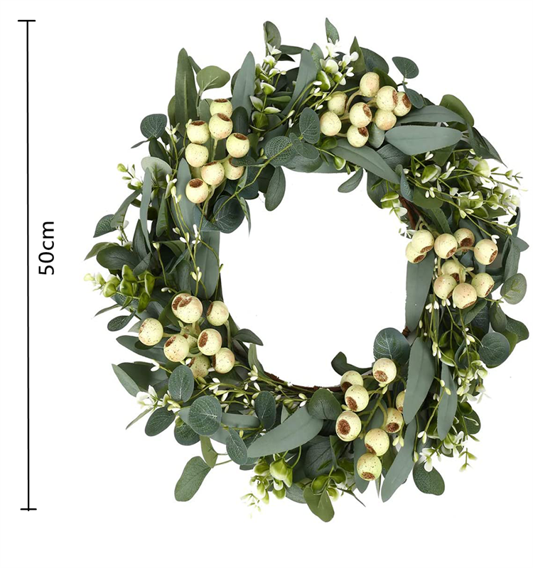 Artificial Eucalyptus Wreath Leaves for Front Door Wall Window Farmhouse Decoration