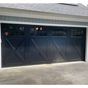 Porte de <span class=keywords><strong>garage</strong></span> de luxe en aluminium <span class=keywords><strong>et</strong></span> bois, porte de <span class=keywords><strong>garage</strong></span> haut de gamme en bois pour villa, porte de <span class=keywords><strong>garage</strong></span> électrique pliante 9x8, coûteuse - Product Image 6