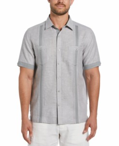 <span class=keywords><strong>Chemise</strong></span> Guayabera pour <span class=keywords><strong>homme</strong></span> en coton et lin, douce, respirante et confortable, avec logo personnalisé d'usine OEM, manches courtes pour l'été, avec <span class=keywords><strong>2</strong></span> <span class=keywords><strong>poches</strong></span> - Product Image 5